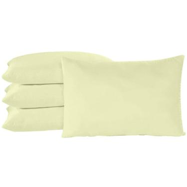 Imagem de Kit 2 Fronhas King 50X90 100% Algodão 200 Fios Bainha Palha