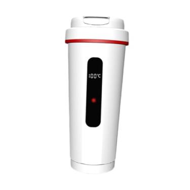 Imagem de WeiLaiKeQi Chaleira elétrica para carro, chaleira inteligente para água quente, caneca aquecida para, viagem escolar, acampamento, carros familiares