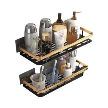 Imagem de Prateleira De Banheiro De Liga De Alumínio Montada Na Parede, Sem Perf