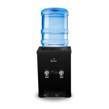 Imagem de Bebedouro Industrial de Mesa Galão Frisbel 10 Litros 2 Torneiras Geladas Black - 110V