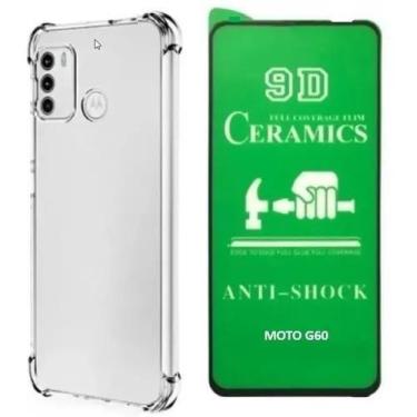 Imagem de Kit Capa Anti Impacto Motorola Moto G60 + Pelicula De Cerâmica 9D - HR