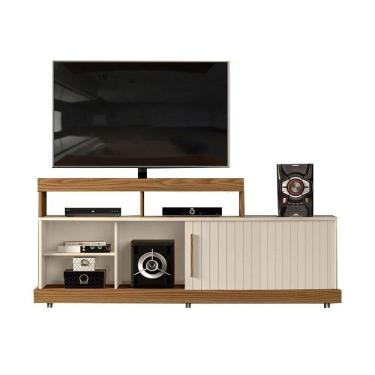 Imagem de Rack Para Sala Valle Carvalho Nobre Off White – Dj Móveis