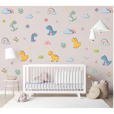 Imagem de Adesivo Parede Dinossauros Jurassic Papel De Parede Decalque