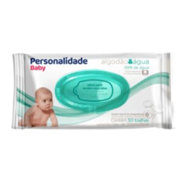 Imagem de Lenço Umedecido Personalidade Baby Algodão e Água 50 Unidades Eurofral