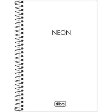 Imagem de Tilibra - Caderno sem Pauta Espiral Capa Plástica 1/4 Neon Branco 80 Folhas