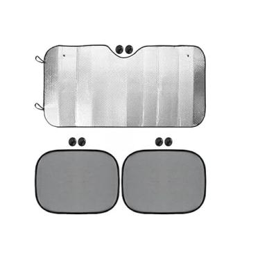 Imagem de Kit Protetor De Parabrisa Tapa Sol Veicular Painel + Lateral