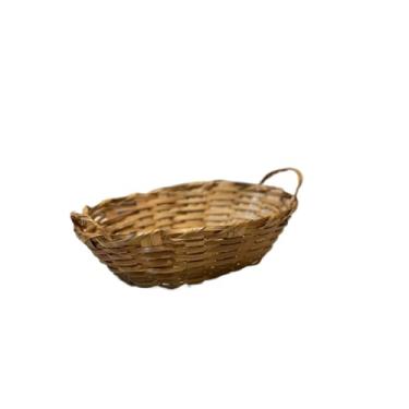 Imagem de 10 Cestas de Pão Rústicas de Bambu, Decoração Média para Mesa de Jantar, Lembrança, Cozinha Oval