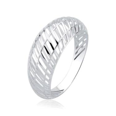 Imagem de Anel Prata 925 Original Legítima Filetes Vazados Impressão 3D Softjoias (13)
