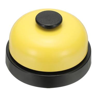 Imagem de PATIKIL Call Bell, 7,2 cm pequeno anel de serviço de mesa campainhas para recepção recepção balcão jantar bar hotel sala de aula, preto, amarelo, 1 pacote