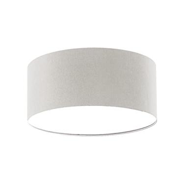 Imagem de Luminária Plafon Redondo Cúpula em Tecido 30x15 Cor:Cinza5929