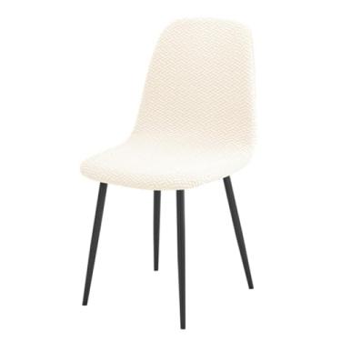 Imagem de Capa para cadeira de jacquard macio, 1/2/4/6 peças, elástica, encosto baixo, para sala de jantar, capa para assento de maquiagem, para casa, hotel, bar (1 peça, capa para cadeira/A1)