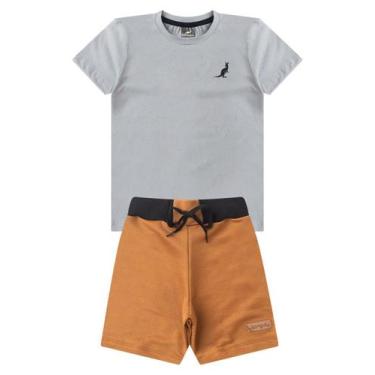 Imagem de Conjunto 2 Peças Infantil Roupa Menino Verão 2025 Básico Kangulu Algod
