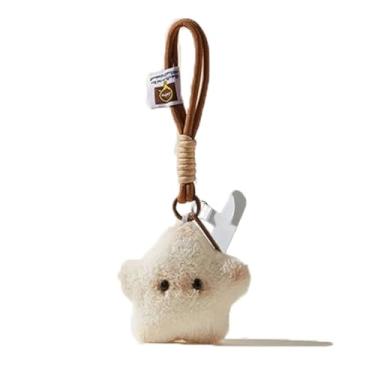 Imagem de Pingente de bolsa de gato siamês, chaveiro de pelúcia fofo, presentes de pelúcia peludos rangendo para bolsas, mochilas, porta-chaves, acessórios, berloques, presentes adoráveis