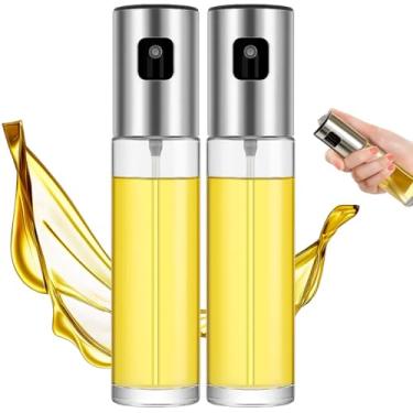 Imagem de kit 2 Spray Azeite Vinagre de Vidro Óleo Borrifador Pulverizador Galheteiro Frasco Culinário Design Elegante Prático Econômico Saudável Versátil Multiuso 100 ml Premium