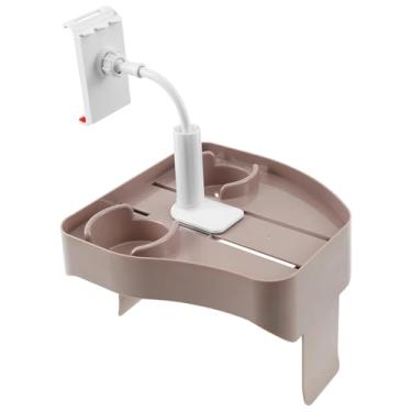 Imagem de Bandeja de banheira de hidromassagem multifuncional 3 em 1 com suporte de copo e suporte de telefone, bandeja de bebidas para a maioria dos spas infláveis de banheira de hidromassagem acima do solo