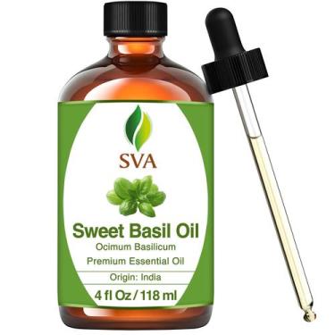 Imagem de Óleo essencial SVA Sweet Basil 120ml 100% natural para difusor - SVA O