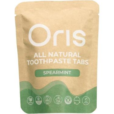 Imagem de Comprimidos de creme dental Oris Natural Hydroxyapatite 62ct Spearmint