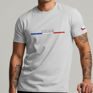 Imagem de Camisa Masculina Listra Chile Minimalista Casual Algodão - NoBrand, Br