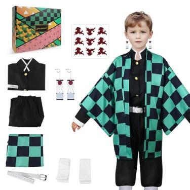 Imagem de Kahopy Anime Cosplay Costume Kids Uniform, Halloween Kimono Role Play Outfit Set for Boys and Girls