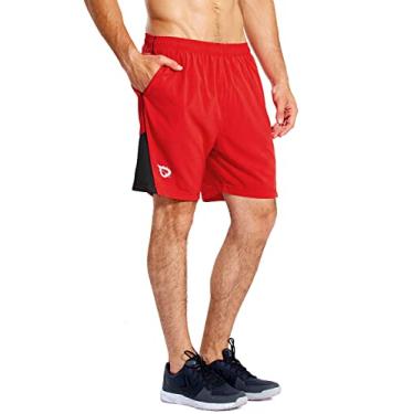 Imagem de BALEAF Short de corrida masculino de 17,78 cm com forro de malha com bolso com zíper para treino atlético e academia