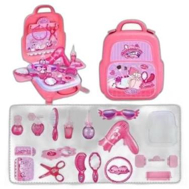 Imagem de Brinquedo Kit Maleta Cabelereira Infantil Salão De Beleza - Mundo Enca
