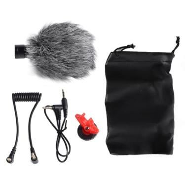 Imagem de Microfone Direcional, Microfone Condensador de Vídeo Portátil Com Redução de Ruído para Smartphone, Captador Compacto de Câmera SLR