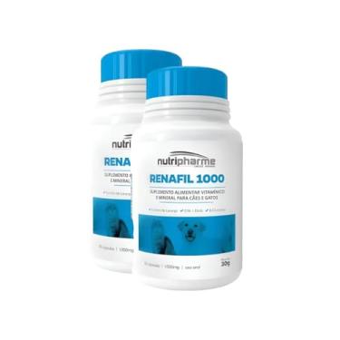 Imagem de 2 Renafil 1000 Suplemento Alimentar Vitamínico Cães Cachorros Cão 60 cp Kit