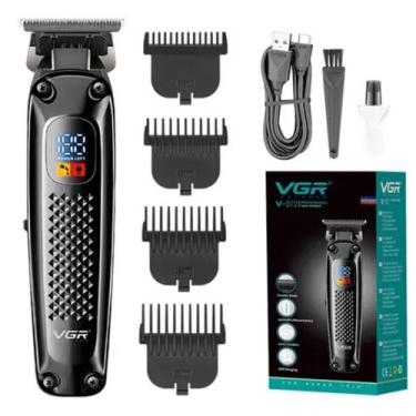 Imagem de Máquina De Aparador Pelos Cabelo Barba Profissional Sem Fio VGR