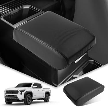Imagem de BIBIBO Capa de console central Tacoma 2024, almofada de apoio de braço para tampa de console de caminhão Toyota Tacoma 2024+, capa de caixa de assento para descanso de braço de carro, acessórios