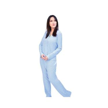 Imagem de Pijama Adulto Feminino Longo Aberto Inverno Liganete Blogueira - Nanna