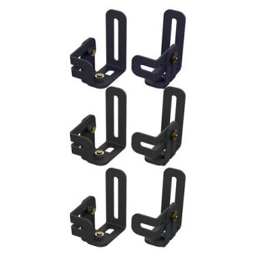 Imagem de 6 Suporte Ajustável Inclinável Caixa Som Home Theater Preto - MULTIFOR