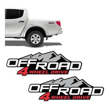 Imagem de Adesivos Off Road 4 Wheel Drive Emblema Lateral Decorativo - SPORTINOX