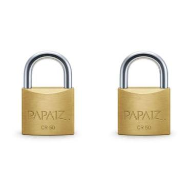 Imagem de Kit com 2 papaiz cadeado 50mm