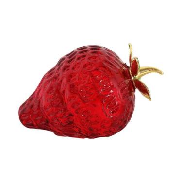 Imagem de Peso De Papel De Cristal Diamante Com Formato De Fruta, Pedra Natural,
