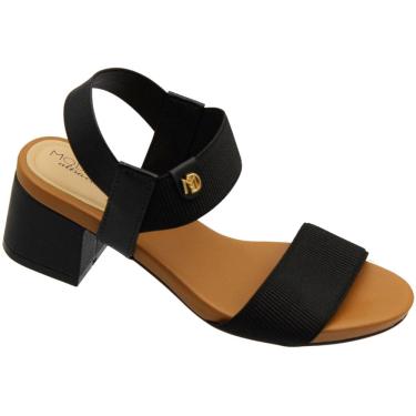 Imagem de Sandália Modare Ultraconforto Elástico Aplique Salto Bloco Grosso Feminina