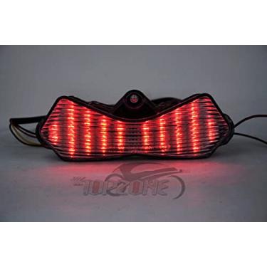 Imagem de Compatível com Kawasaki 2003-2006 Z1000/ZR1000; 2004-2006 Z750/ZR750; lâmpada traseira de freio LED + função de seta integrada (cor colorida)