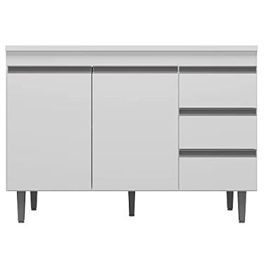 Imagem de Balcão Gabinete Andréia de Pia 100cm Sem Tampo 2 Portas Branco - Desk Design