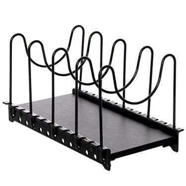 Imagem de Organizador de Tampas para Armário de Cozinha Preto Metaltru