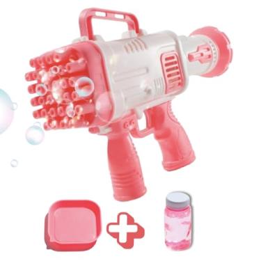 Imagem de Lançador de Bolhas Sabão Bazuka Automática Bolha de Sabão Pistola de Bolhas 32 Furos de Bolhas Linha Premium Brinquedo