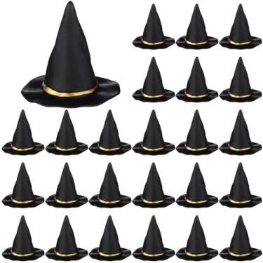 Imagem de Seenelling 24 Pcs Mini Halloween Witch Hats for Crafts Small Halloween Plastic Tiny Witch Hats Bulk for DIY Wizard Party (Black,1.5 Inch)