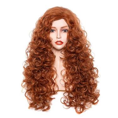 Imagem de Peruca Gerulyss Long Wavy Ginger 70cm sintética para mulheres