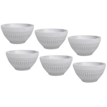 Imagem de Conjunto De Bowls Porto Brasil Roma Em Faiança Feldspática 430Ml 6 Peças Branco