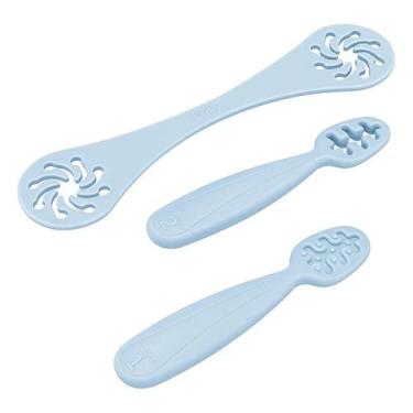 Imagem de Kit Colher de Treinamento Lolly Dippy Azul