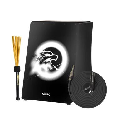 Imagem de Cajon Elétrico Preto Com Vassourinha Standard C80 AG WH Voik By FSA