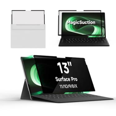 Imagem de Tela de privacidade de laptop para Surface Pro de 13 polegadas 11/10/9/8/X, protetor de filtro antiespião removível para computador Microsoft Surface Pro 13 polegadas