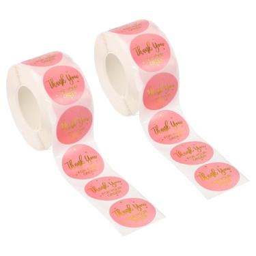 Imagem de PATIKIL 1000 adesivos de agradecimento, etiquetas autoadesivas redondas de 2,5 cm, rolo pequeno de adesivos de agradecimento para caixa de selagem de pequenas empresas, obrigado pelo seu pedido