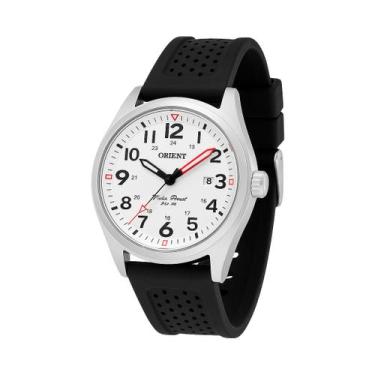 Imagem de Relógio Masculino Orient Prata Silicone Original Resistente à Água MBS