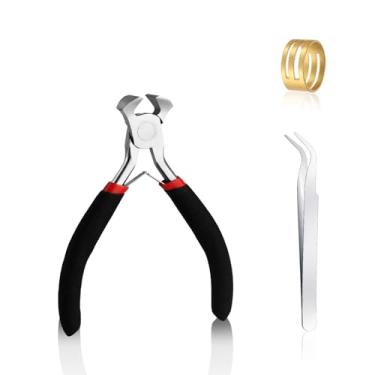 Imagem de Alicate de joias de corte final, ferramenta de extração de unhas para carpinteiro, reparo e artesanato, alicate de artesanato de miçangas para embrulho de arame - cabo fosco