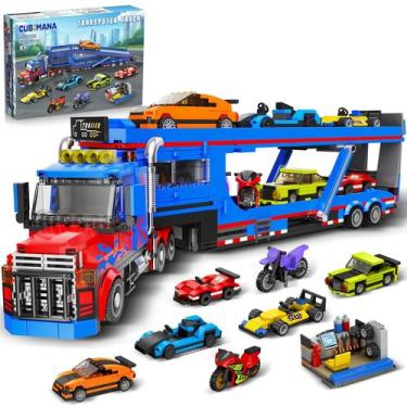 Imagem de Conjunto de construção CUBIMANA City Transporter Truck com 7 carros es