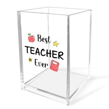 Imagem de Porta-lápis de acrílico para professores, presente para mulheres, amigas, colegas de trabalho, presente de agradecimento, Natal, casa, escola, escritório